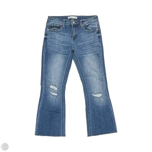 Jeans Flared By Kancan In Blue Denim, Size: 4