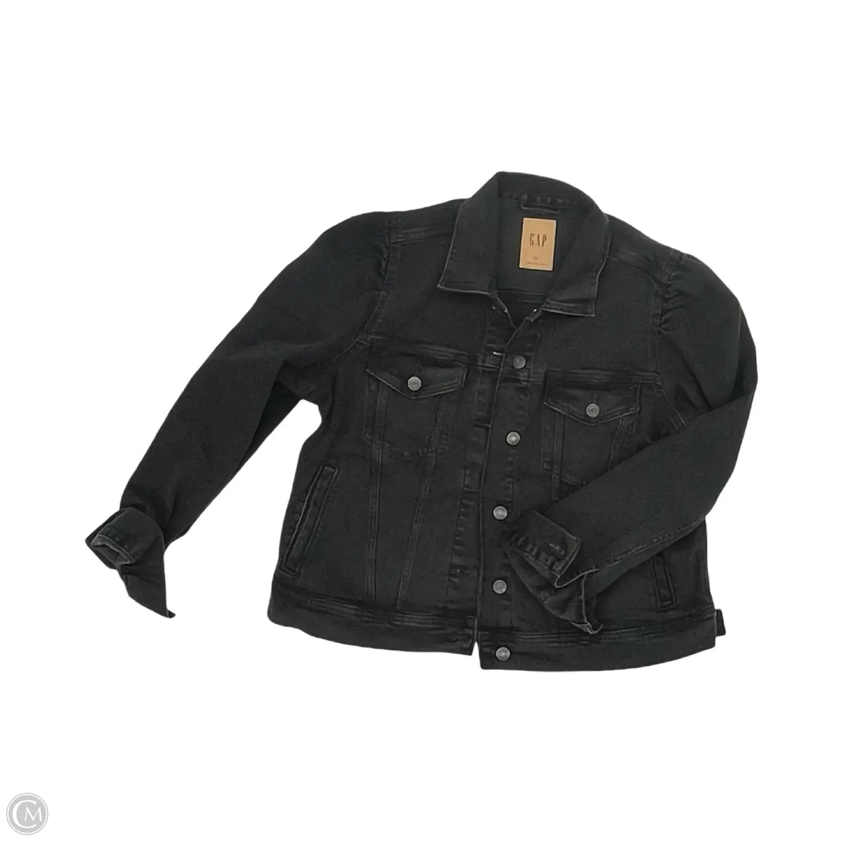 Jacket Denim By Gap In Black, Size: L