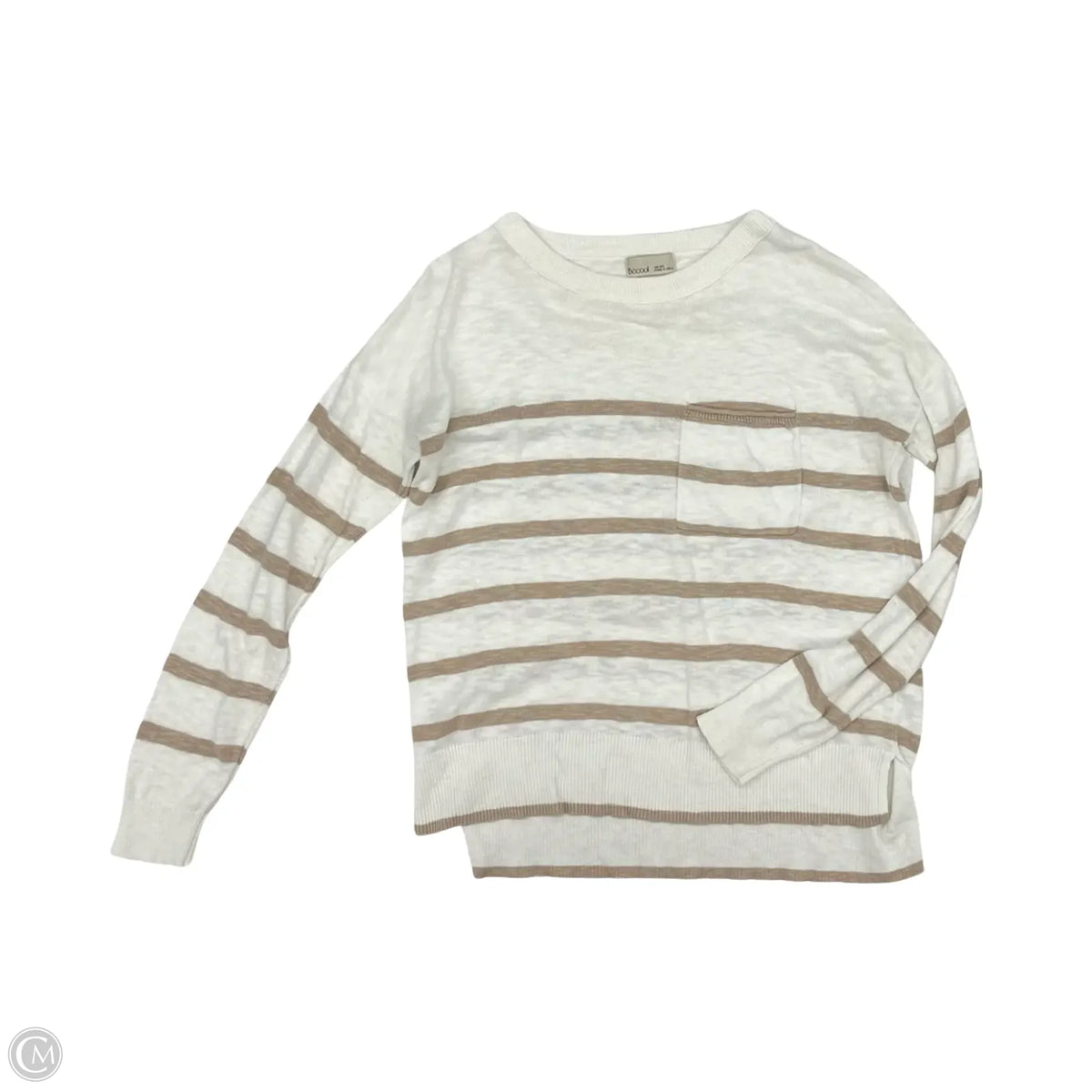 Sweater By Be Cool In Brown & Cream, Size: M