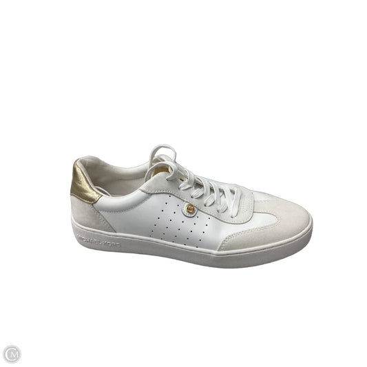 Shoes Designer By Michael Kors In Gold & White, Size: 8.5