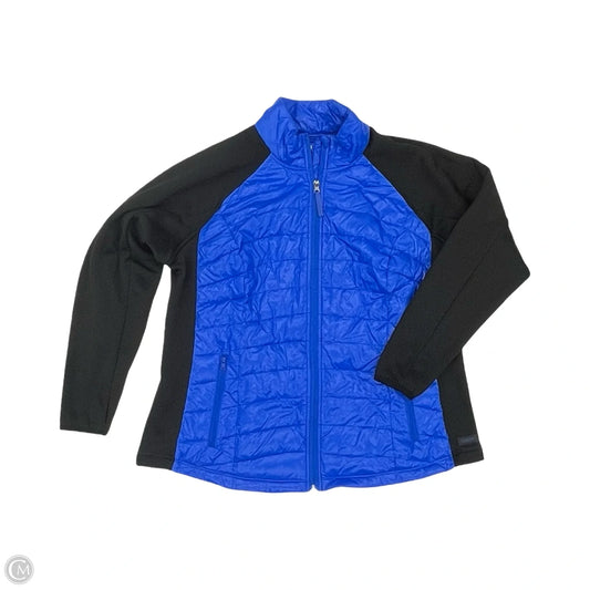 Jacket Puffer & Quilted By Calvin Klein In Black & Blue, Size: 2x