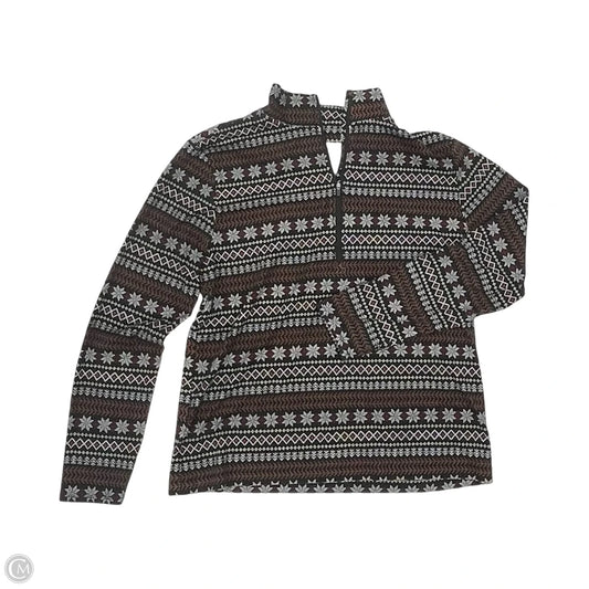 Top Long Sleeve By Lou And Grey In Black & Brown, Size: Xl
