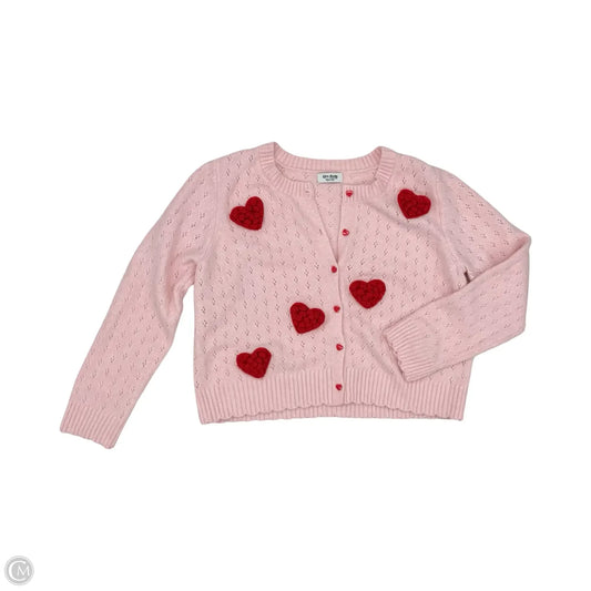 Sweater Cardigan By Cme In Pink & Red, Size: Xxl