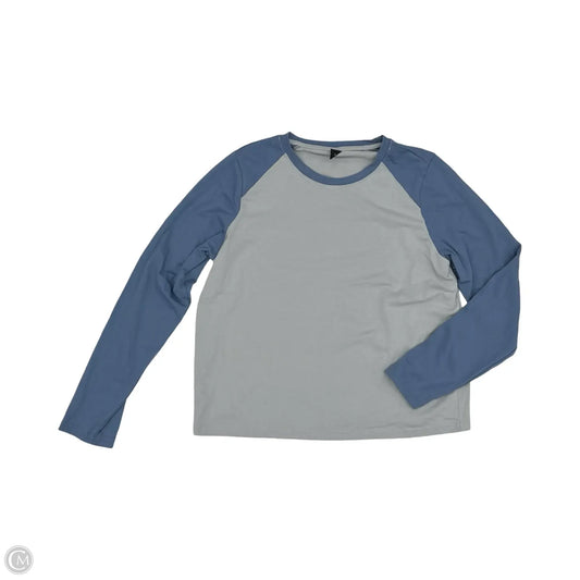 Top Long Sleeve By Dazy In Blue & Grey, Size: Xl