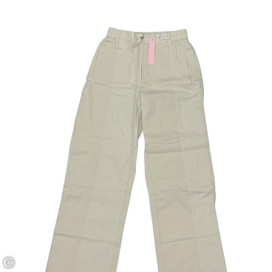 Pants Wide Leg By Qinsen In Tan, Size: S