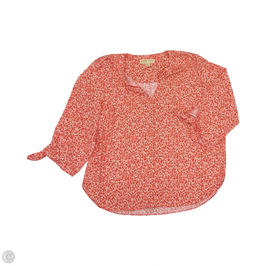 Bodysuit Designer By Michael Kors In Orange & White, Size: Xl