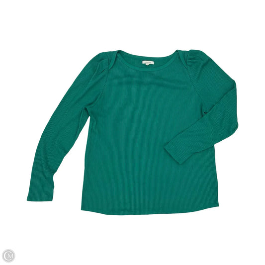 Top Long Sleeve By Maurices In Green, Size: L