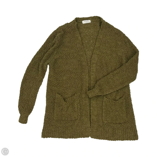 Sweater Cardigan By Zenana In Green, Size: L