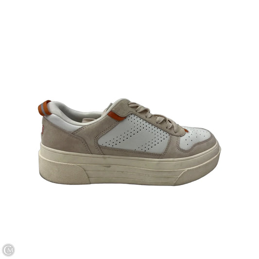 Shoes Sneakers By Clothes Mentor In Orange & White, Size: 8