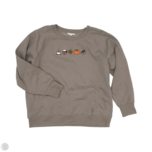 Sweatshirt Crewneck By Maurices In Brown, Size: Xxl