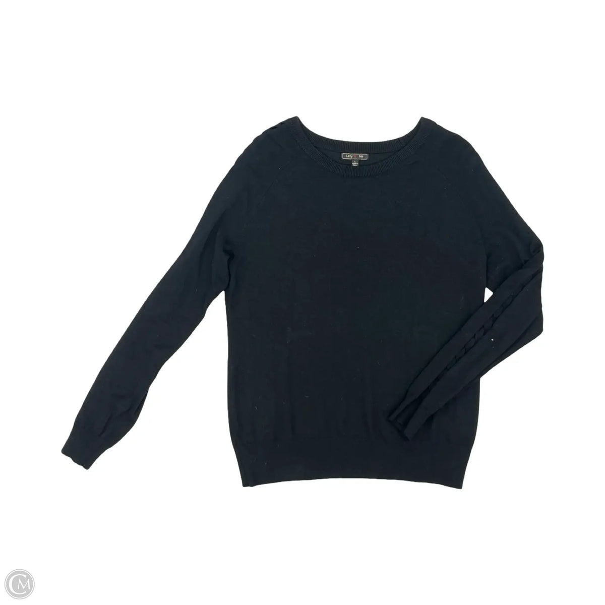 Sweater By Clothes Mentor In Black, Size: L
