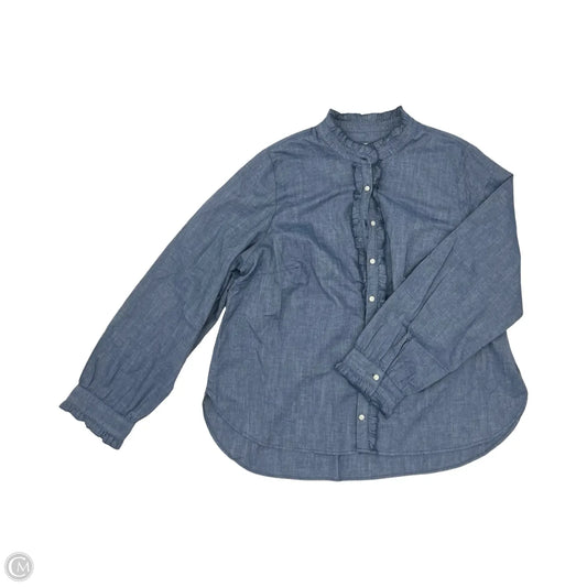 Top Long Sleeve By Universal Thread In Blue Denim, Size: Xxl