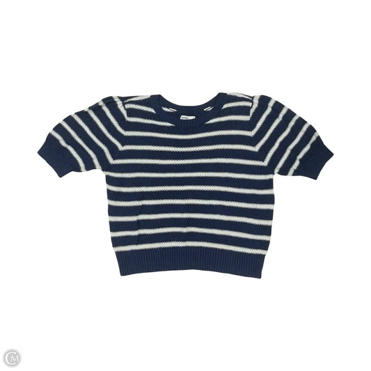 Sweater Short Sleeve By Sonoma In Blue & Cream, Size: Xl