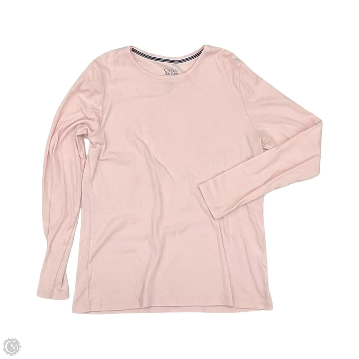 Top Long Sleeve Basic By Croft And Barrow In Pink, Size: M