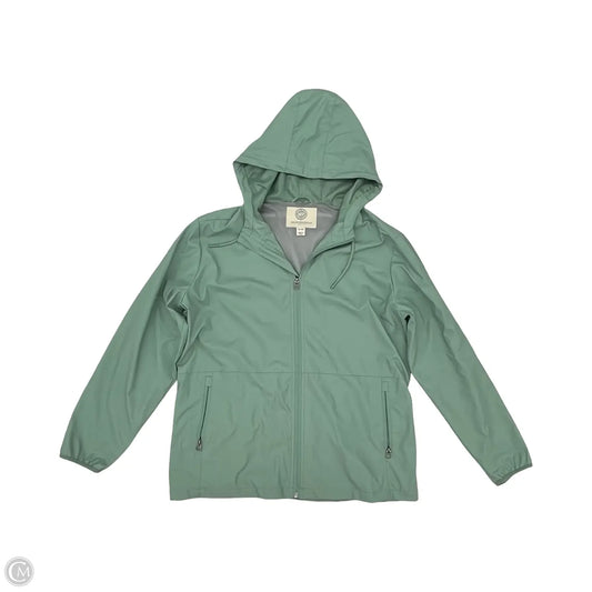 Coat Raincoat By Weatherproof In Green, Size: Xl