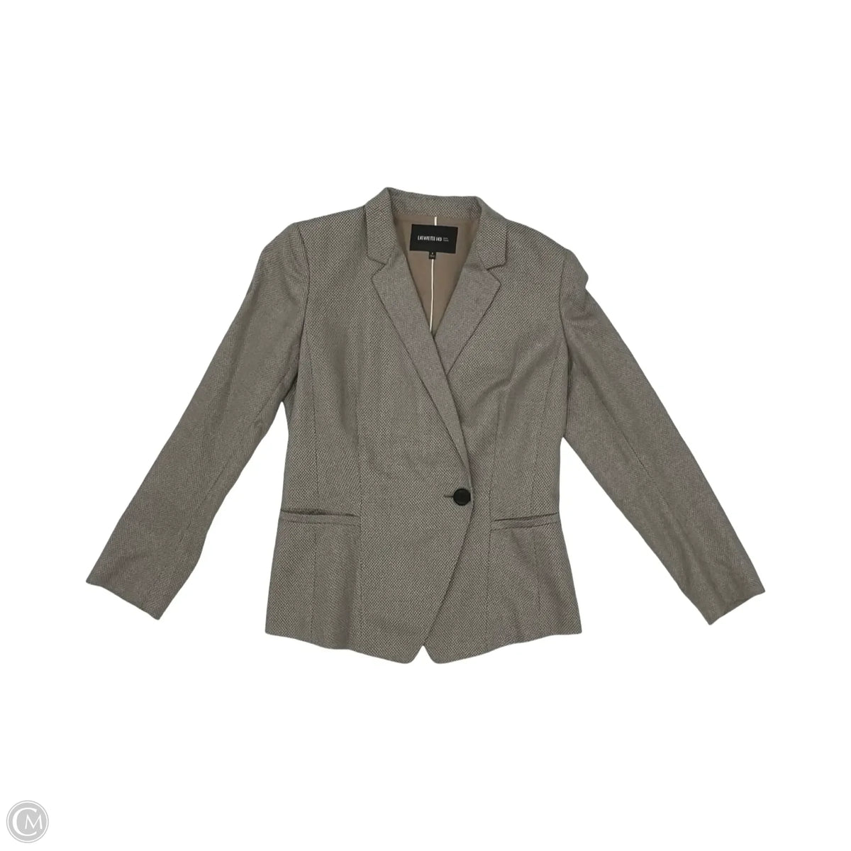 Blazer Designer By Lafayette 148 In Tan, Size: S