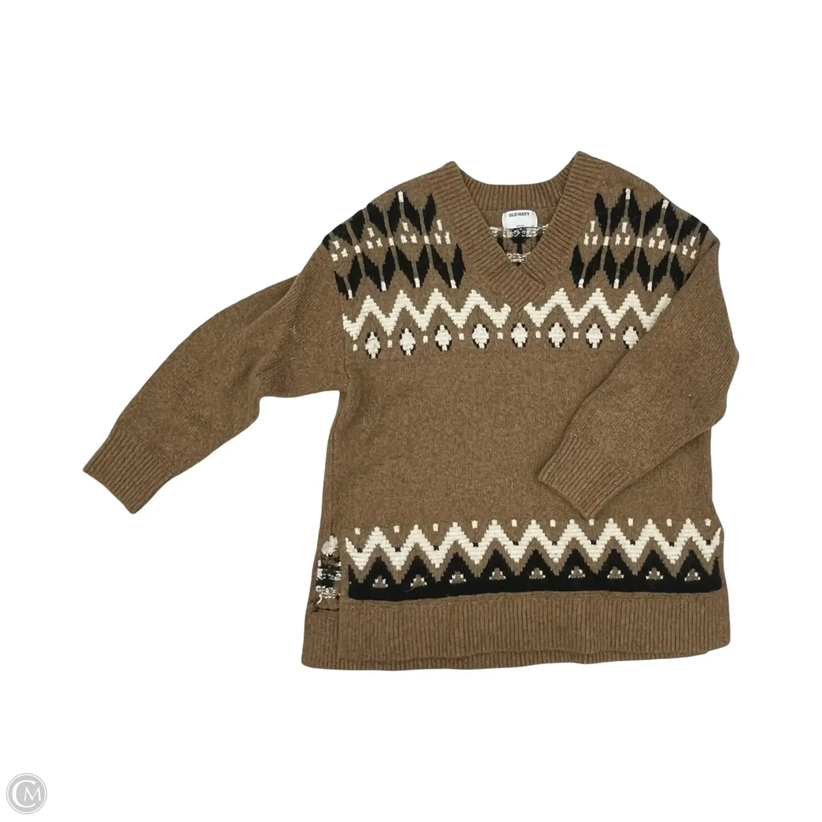 Sweater By Old Navy In Black & Brown, Size: L