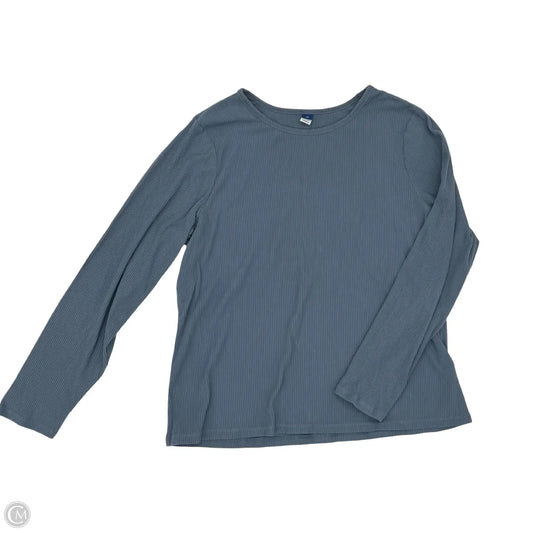 Top Long Sleeve By Old Navy In Blue, Size: Xxl