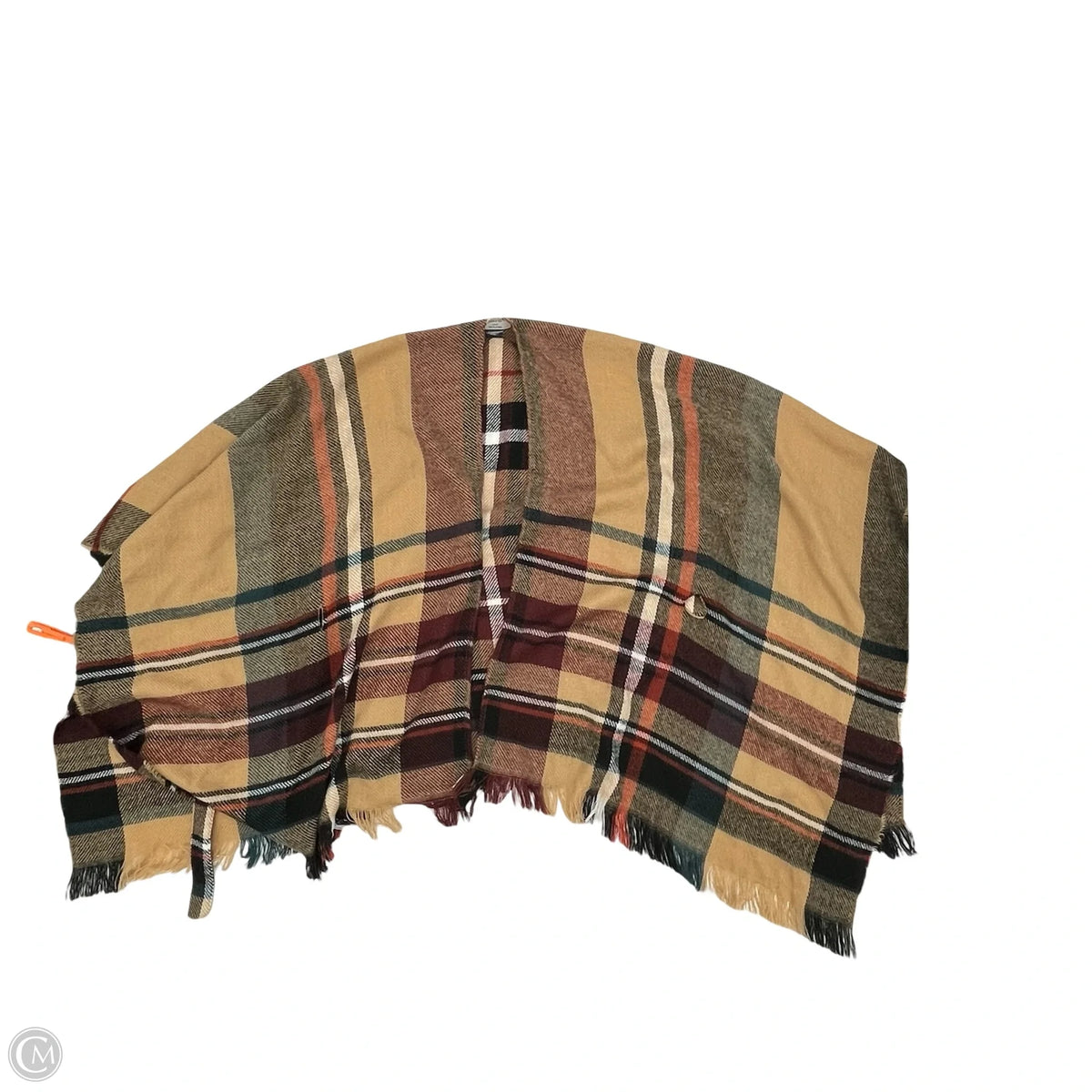 Shawl By David And Young In Plaid Pattern, Size: Os