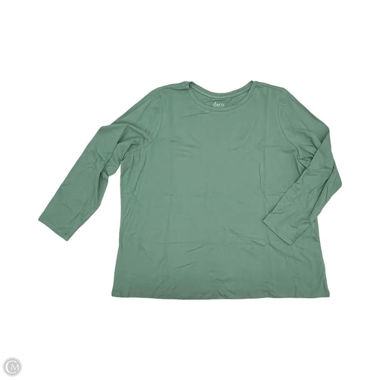 Top Long Sleeve By D&co. In Green, Size: 2x