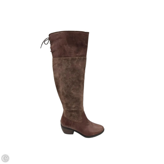 Boots Leather By Lucky Brand In Brown, Size: 8.5