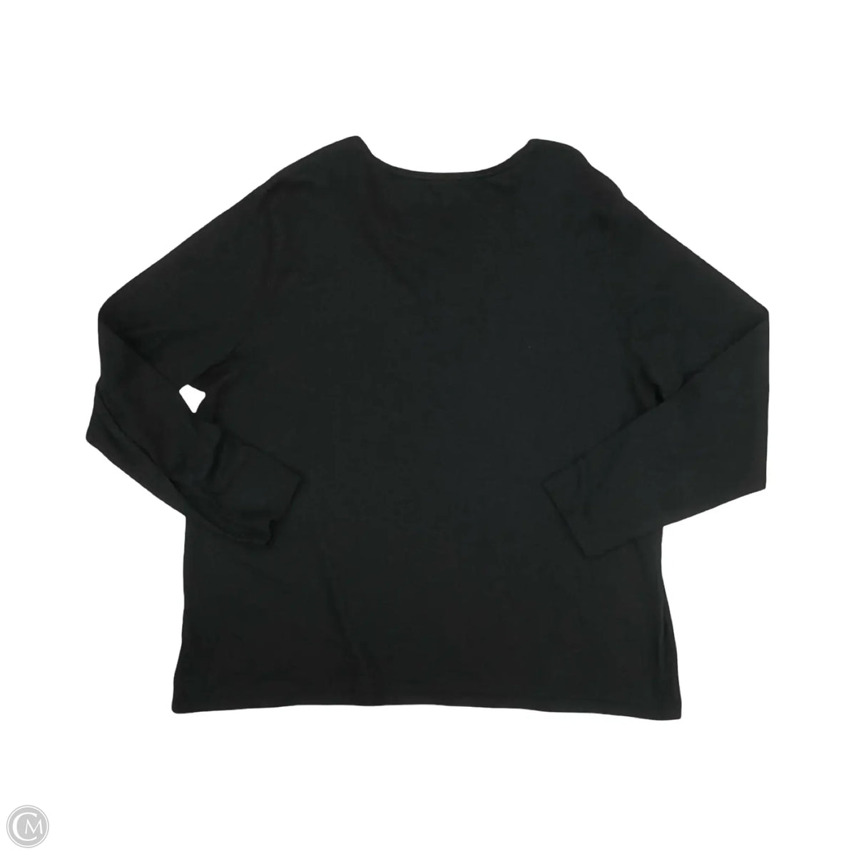 Top Long Sleeve Basic By Croft And Barrow In Black, Size: 2x