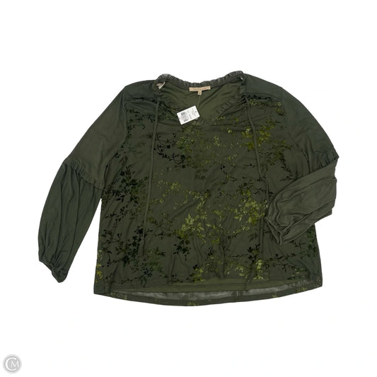 Blouse Long Sleeve By My Danielle In Green, Size: Xl