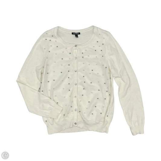 Cardigan By Roz And Ali In Cream, Size: Xl
