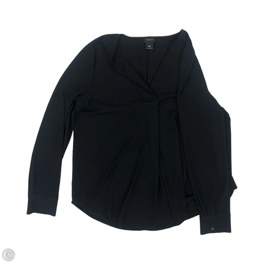 Blouse Long Sleeve By Ann Taylor In Black, Size: Xl