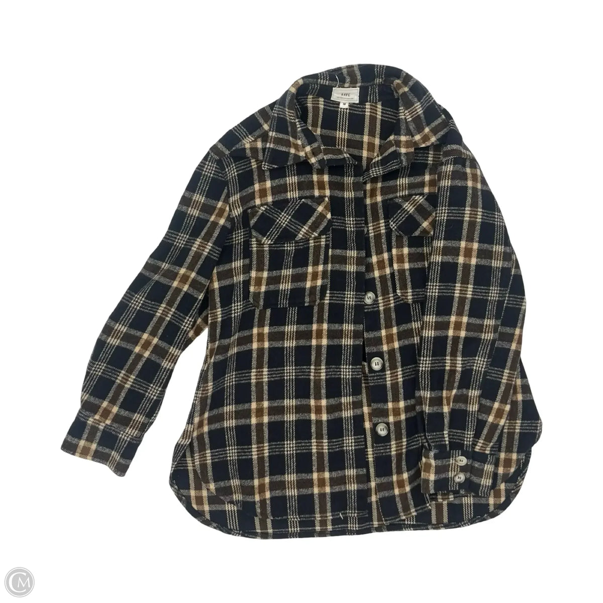 Jacket Shirt By Have In Plaid Pattern, Size: M
