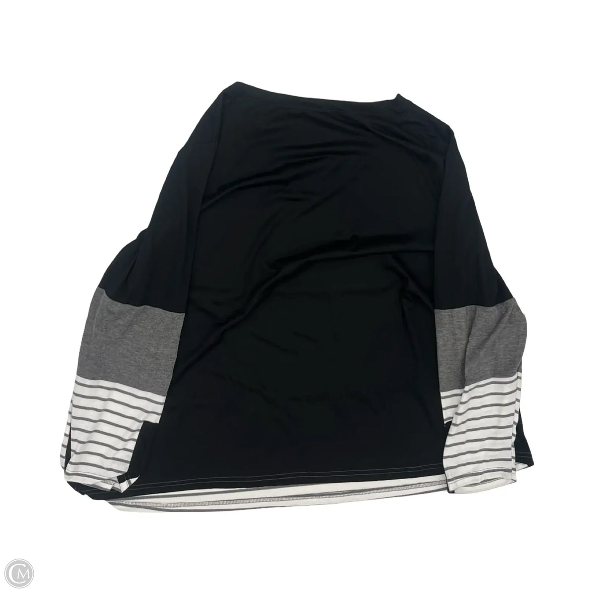 Top Long Sleeve By Bloomchic In Black & Grey, Size: 4x