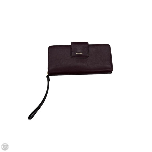 Wallet Leather By Fossil, Size: Large