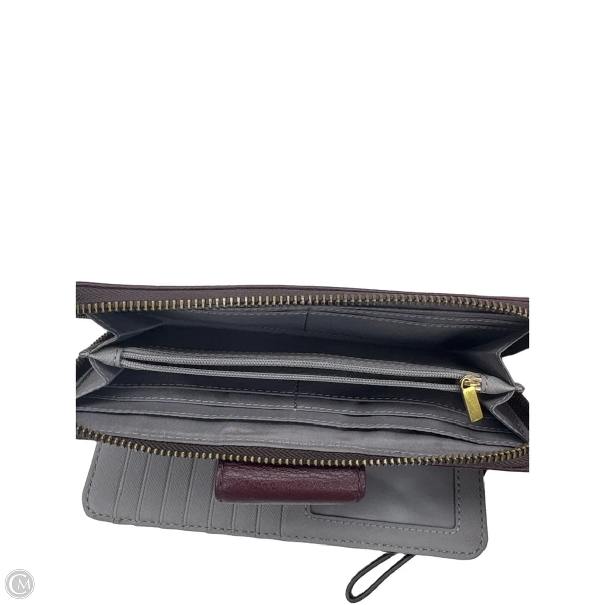Wallet Leather By Fossil, Size: Large