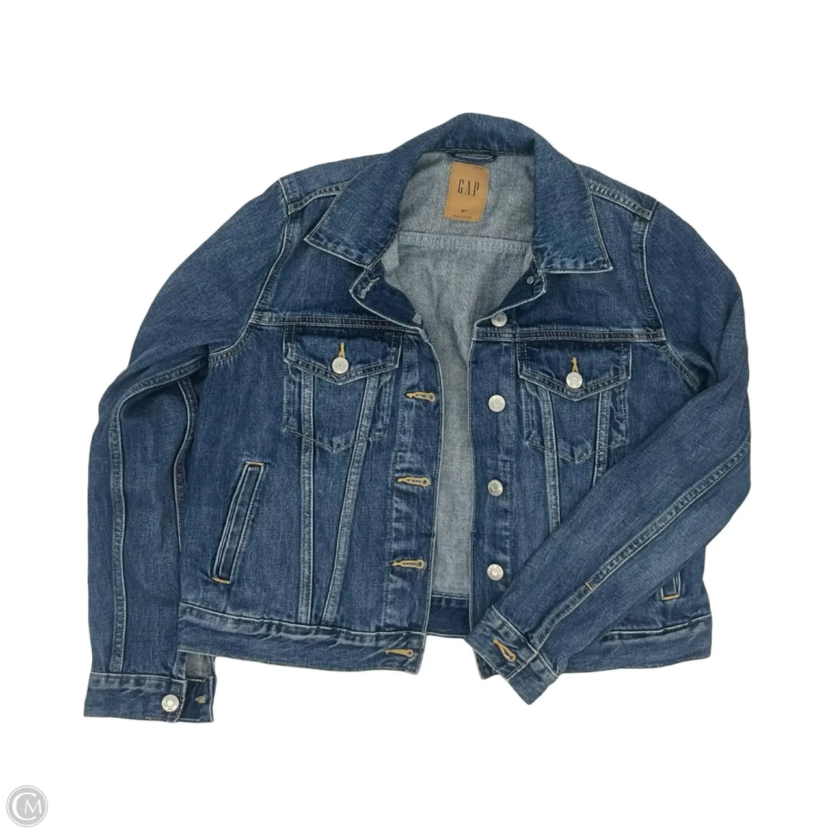 Jacket Denim By Gap In Blue Denim, Size: Mp