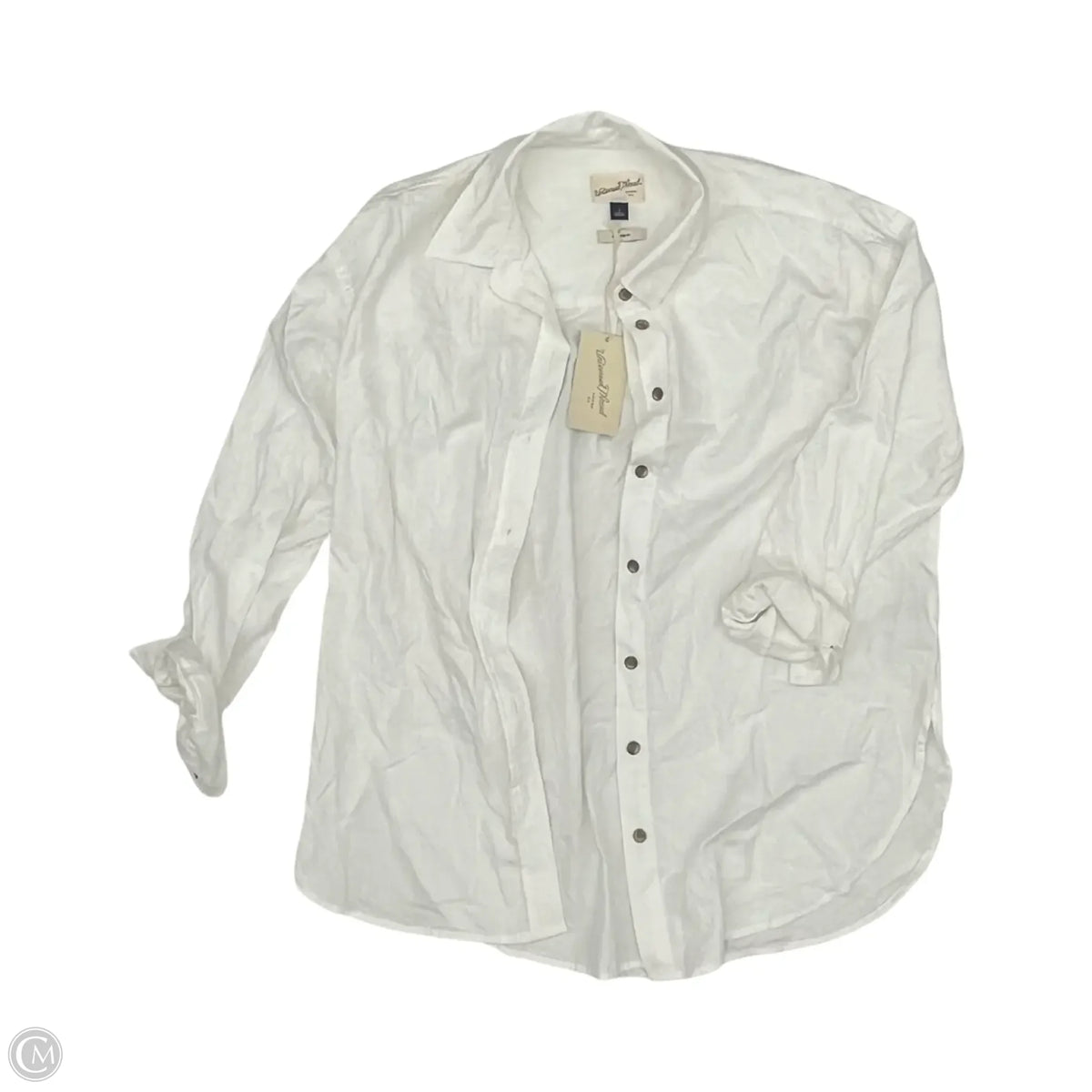 Blouse Long Sleeve By Universal Thread In White, Size: S