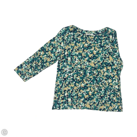 Top Long Sleeve By Chicos In Blue & Brown, Size: L