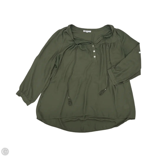 Blouse Long Sleeve By Dr2 In Green, Size: 1x