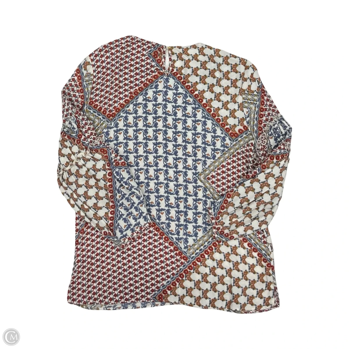 Top Long Sleeve By Wayf In Blue & Red, Size: S