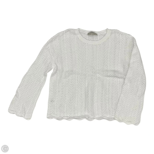 Sweater By Loft In White, Size: L