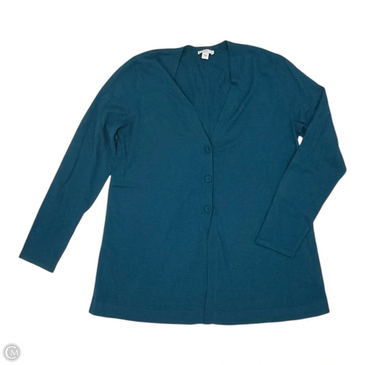 Sweater Cardigan By J. Jill In Teal, Size: S