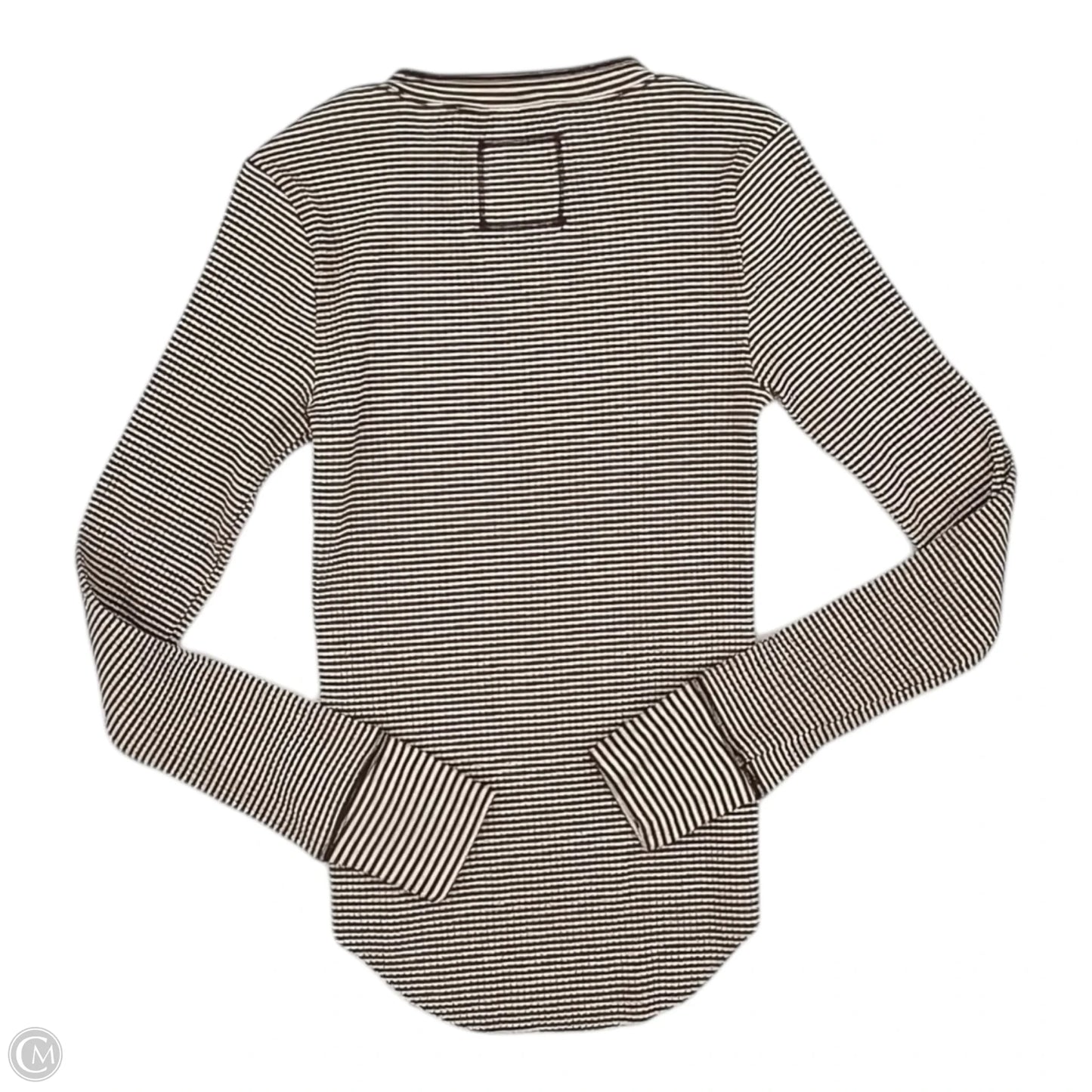Top Long Sleeve By Aerie In Brown & Cream, Size: S