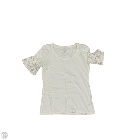 Top Short Sleeve By Talbots In White, Size: S