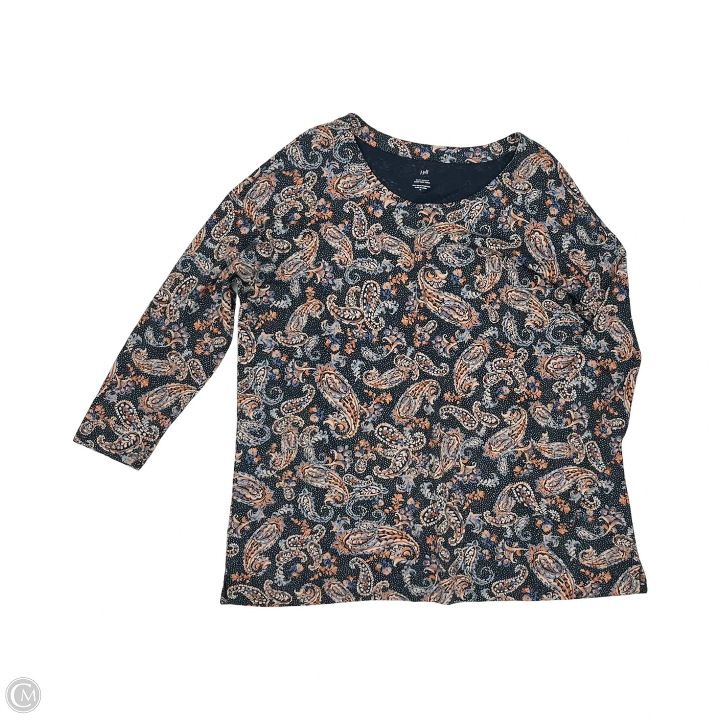 Top Long Sleeve By J. Jill In Paisley Print, Size: Xl