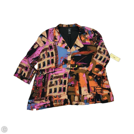 Blouse Long Sleeve By Ali Miles In Multi-colored, Size: 3x