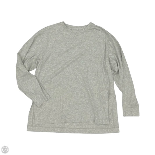 Top Long Sleeve By Ypb In Grey, Size: M