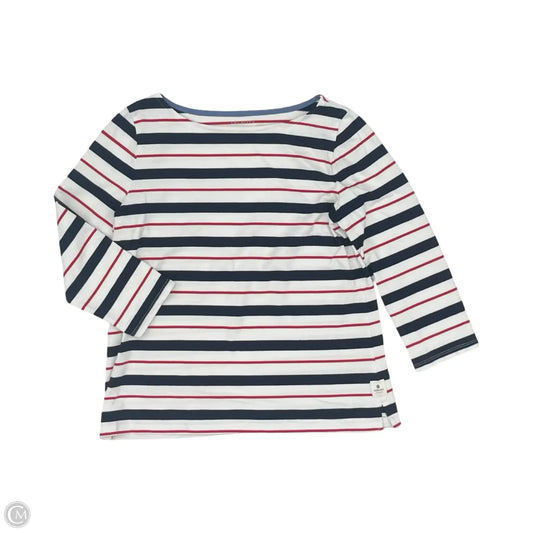 Top 3/4 Sleeve By Talbots In Blue Red & White, Size: M