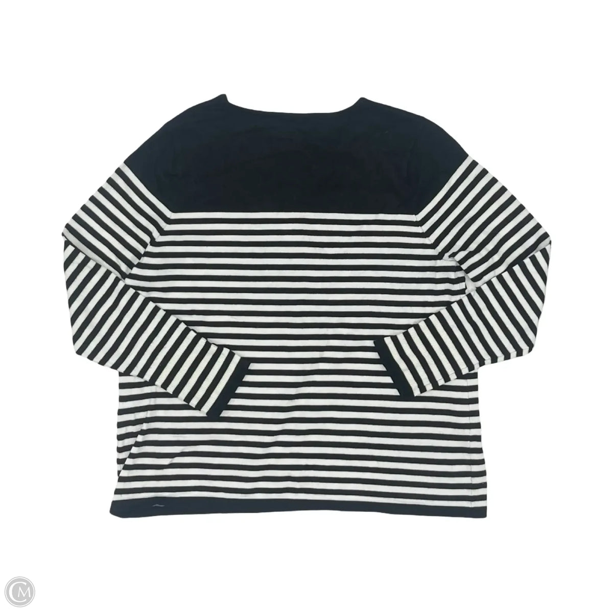 Sweater By Chicos In Black & White, Size: Lp
