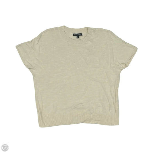 Sweater Short Sleeve By Banana Republic In Tan, Size: L