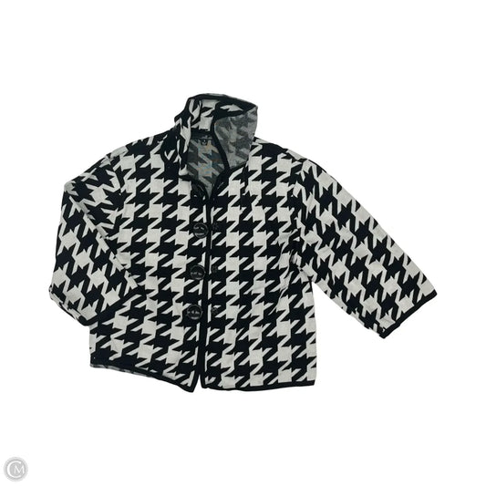 Sweater Cardigan By Willi Smith In Black & White, Size: S