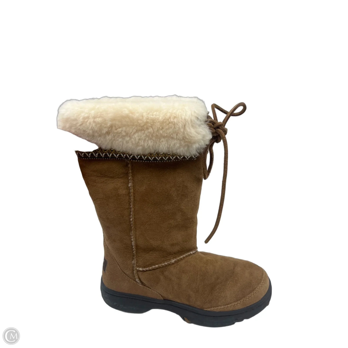 Boots Designer By Ugg In Brown, Size: 6